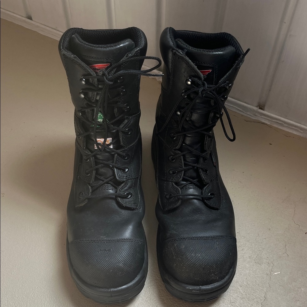 Red Wing Shoes Black Leather waterproof Men's Boots 3512 size 12